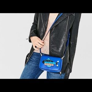 Zara Horoscope Pisces Blue Crossbody/Wristlet Bag